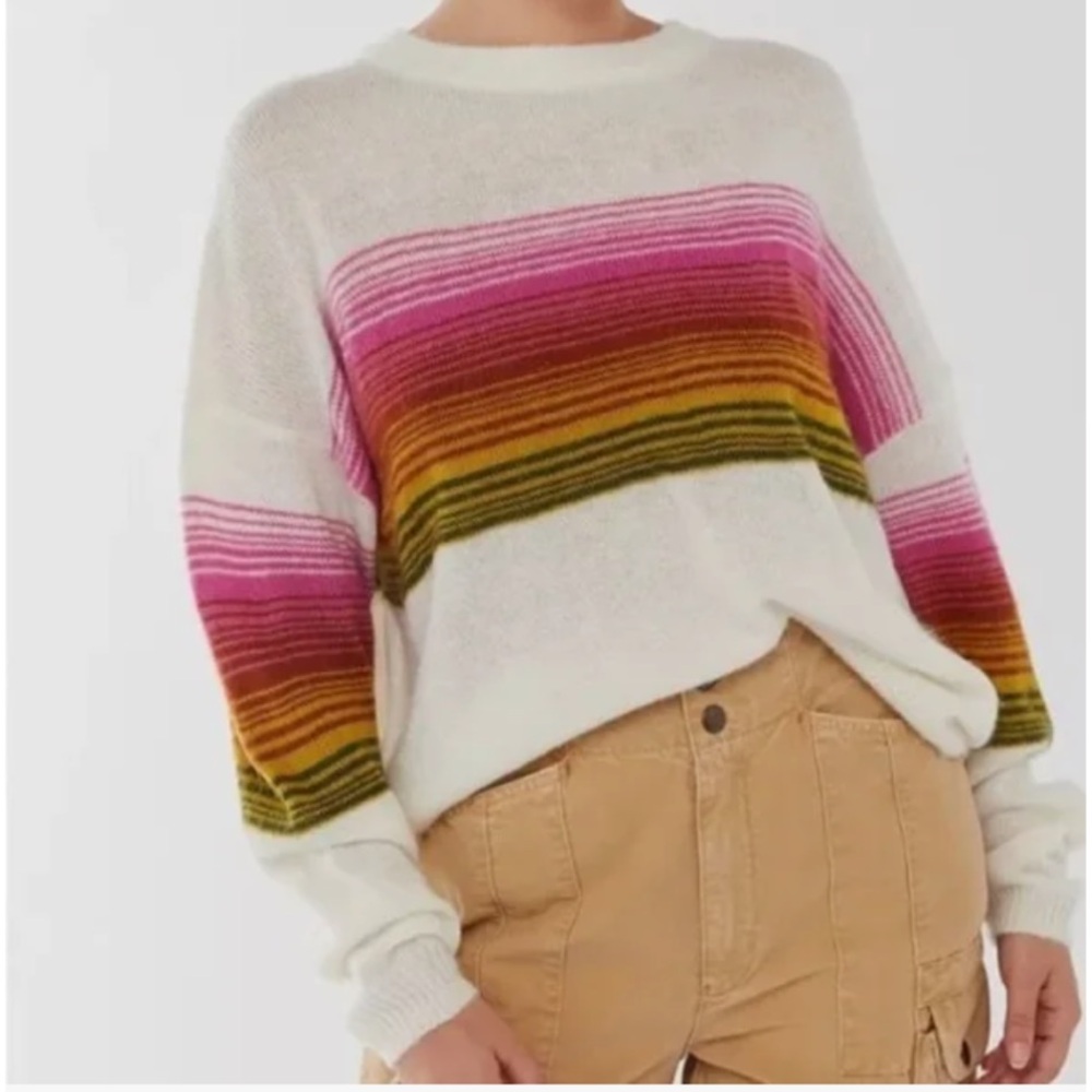 Urban Outfitters Rainbow Striped Sweater